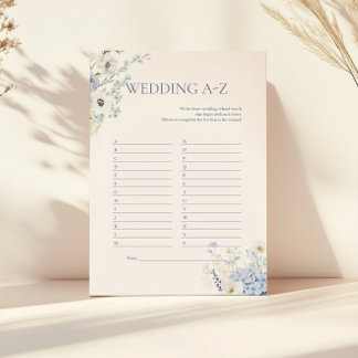 Hydrangea Wedding Game | Blue Floral Vrijgezellenf