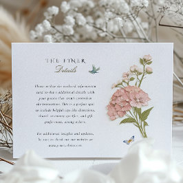 Hydrangea Wedding Information Kaart 