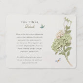 Hydrangea Wedding Information Kaart  (Voorkant)
