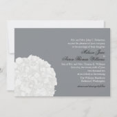 Hydrangea Wedding Invitation - Grijs Kaart (Voorkant)
