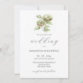 Hydrangea Wedding Invitation Invitations Kaart (Voorkant)