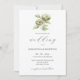 Hydrangea Wedding Invitation Invitations Kaart