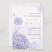 Hydrangea Wedding Invitations Kaart (Voorkant)