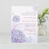 Hydrangea Wedding Invitations Kaart (Staand voorkant)