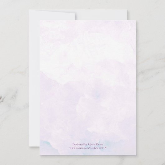 Hydrangea Wedding Invitations Kaart (Achterkant)