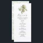 Hydrangea Wedding Menus  Menu<br><div class="desc">Set the stage for an unforgettable dining experience at your wedding with our exquisite hydrangea wedding menu. The design gracefully showcases watercolor hydrangeas in shades of green, white and antique. 'Menu' is beautifully scripted in sophisticated calligraphy, adding an air of elegance. Personalize effortlessly with your custom menu items using our...</div>