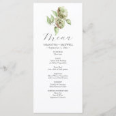 Hydrangea Wedding Menus  Menu (Voorkant)