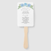 Hydrangea Wedding Program Fans Handwaaier (Voorkant)