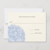 Hydrangea Wedding Response RSVP Kaartje (Voorkant)