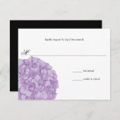 Hydrangea Wedding Response RSVP Kaartje (Voorkant / Achterkant)