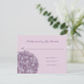 Hydrangea Wedding Response RSVP Kaartje (Staand voorkant)