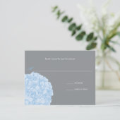 Hydrangea Wedding Response RSVP Kaartje (Staand voorkant)