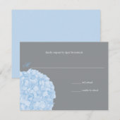 Hydrangea Wedding Response RSVP Kaartje (Voorkant / Achterkant)