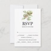 Hydrangea Wedding RSVP Cards Kaartje (Voorkant)