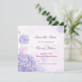 Hydrangea Wedding Save the Date (Staand voorkant)