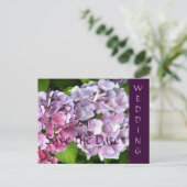 Hydrangea Wedding Save the Date Briefkaart (Staand voorkant)