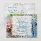 Hydrangea Wedding Save the Date Briefkaart Schrift (Voorkant / Achterkant)