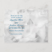 Hydrangea Wedding Save the Date Briefkaart Schrift (Achterkant)