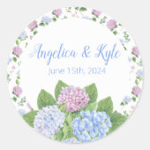 Hydrangea Wedding Sticker (Voorkant)