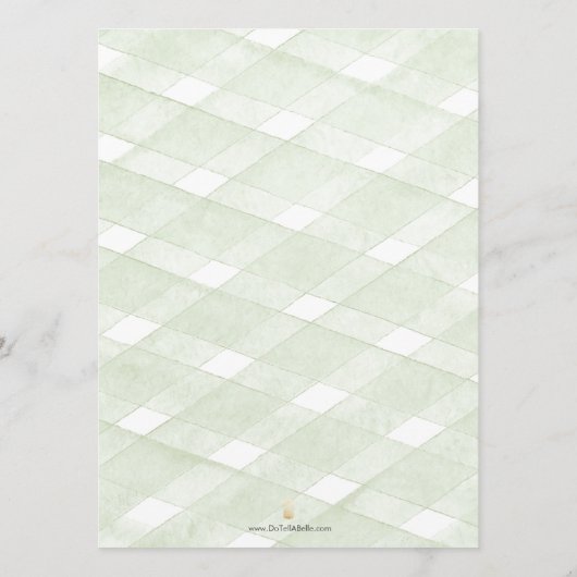 Hydrangea Wedding Table Decor | Menu (Achterkant)