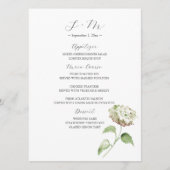 Hydrangea Wedding Table Decor | Menu (Voorkant)