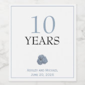 Hydrangea Wedding Wine Bottle Label Wijn Etiket (Enkel label)