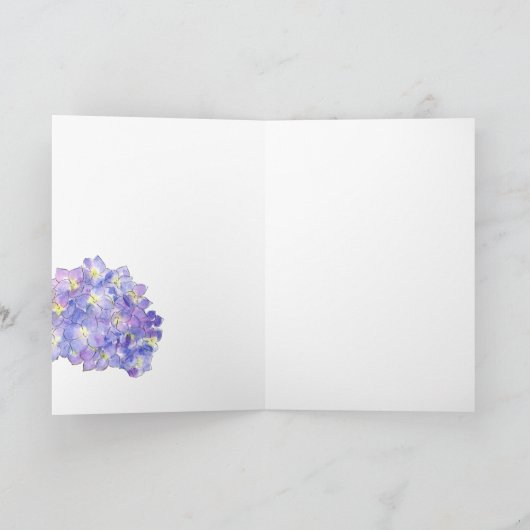 Hydrangea Wenskaart "met liefde" 4 Moederdag Kaart (Binnen)