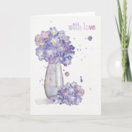 Hydrangea Wenskaart "met liefde" 4 Moederdag Kaart
