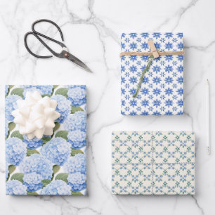 Hydrangea Whimsy Set 3 Inpakpapier Vel