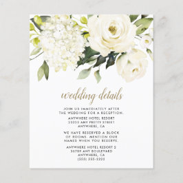 Hydrangea White Gold Floral Wedding Enclosure Kaar