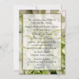 Hydrangea White Green Wedding Suite Kaart