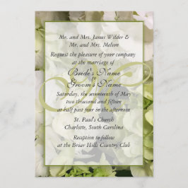 Hydrangea White Green Wedding Suite Kaart