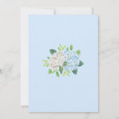 Hydrangea White Rose Gold Waterverf Wedding Kaart (Achterkant)