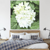 Hydrangea - Wit - Canvas Print (Insitu (Slaapkamer))