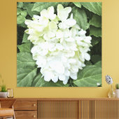 Hydrangea - Wit - Canvas Print (Insitu (Woonkamer))