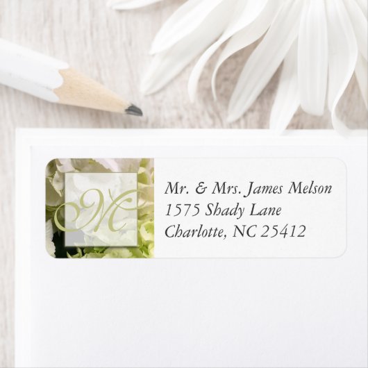 Hydrangea Wit Groen Bruiloft Suite Etiket (Insitu)