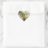 Hydrangea Wit Groen Bruiloft Suite Hart Sticker (Tas)