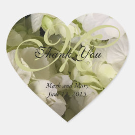 Hydrangea Wit Groen Bruiloft Suite Hart Sticker