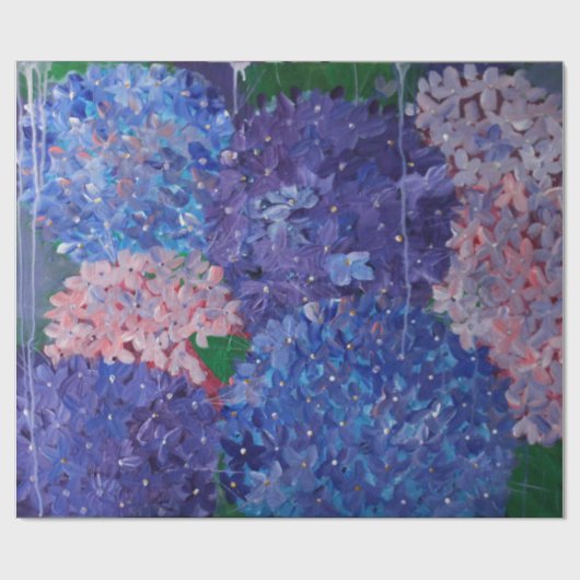 Hydrangea Wrapping Paper - Uniek ontwerp Cadeaupapier (Vlak)