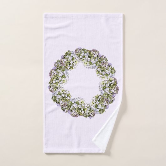 Hydrangea Wreath Bad Handdoek (Handdoek)