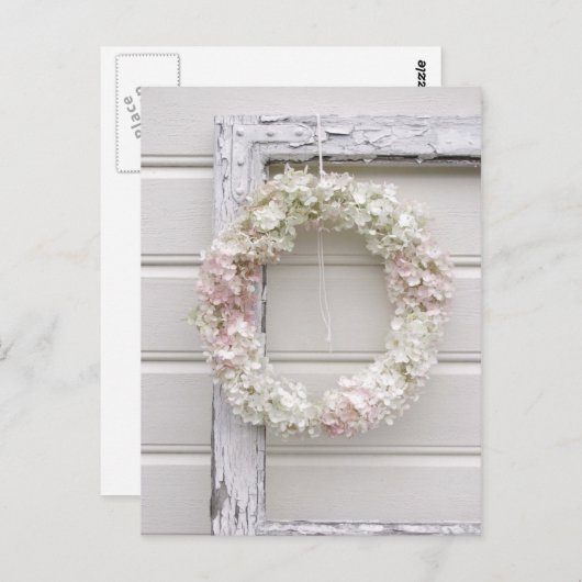 Hydrangea Wreath Briefkaart (Voorkant / Achterkant)