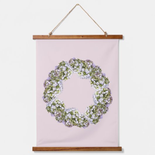 Hydrangea Wreath Hangend Wandkleed (Voorkant)