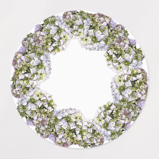 Hydrangea Wreath Labels (Design 1)