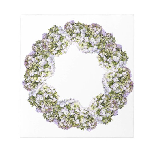 Hydrangea Wreath Notitieblok (Voorkant)