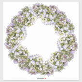 Hydrangea Wreath Sticker (Vel)