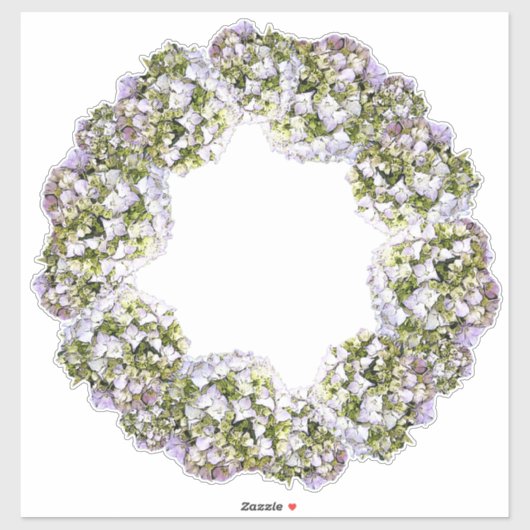 Hydrangea Wreath Sticker (Vel)