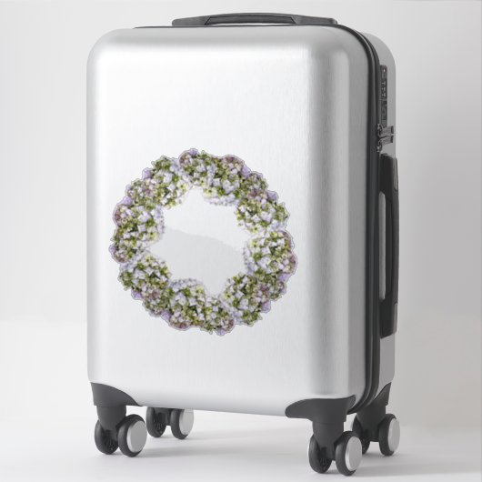 Hydrangea Wreath Sticker (Koffer)