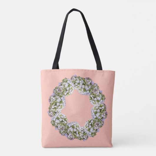 Hydrangea Wreath Tote Bag (Achterkant)