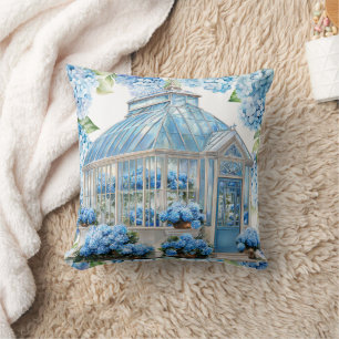 Hydrangeabloemen aquarel kussen