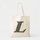 Hydrangeabloemen met initiaal L monogram Tote Bag (Voorkant)